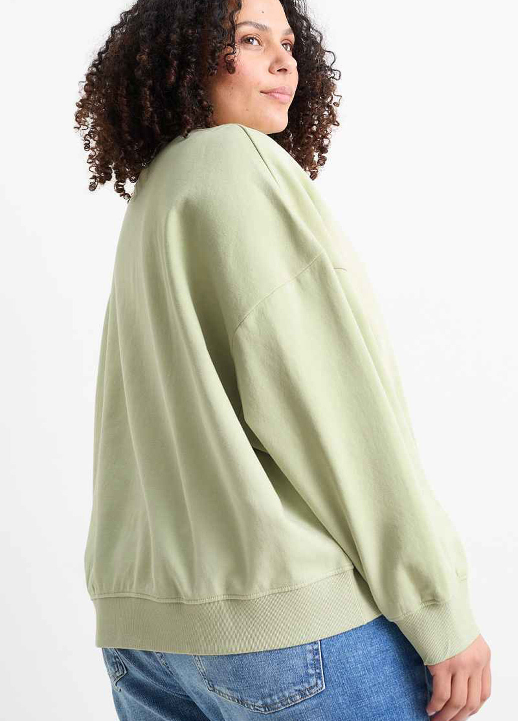 М'ятний світшот C&A однотонний без декору (369250259)