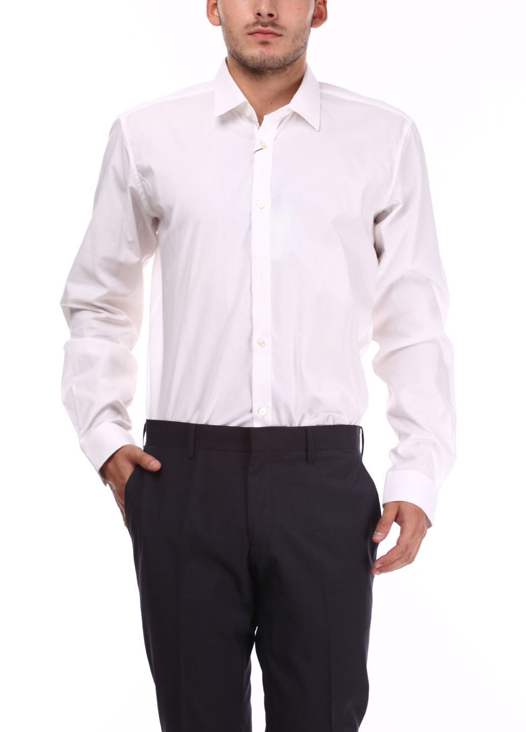 Белая кэжуал рубашка Matinique с длинным рукавом