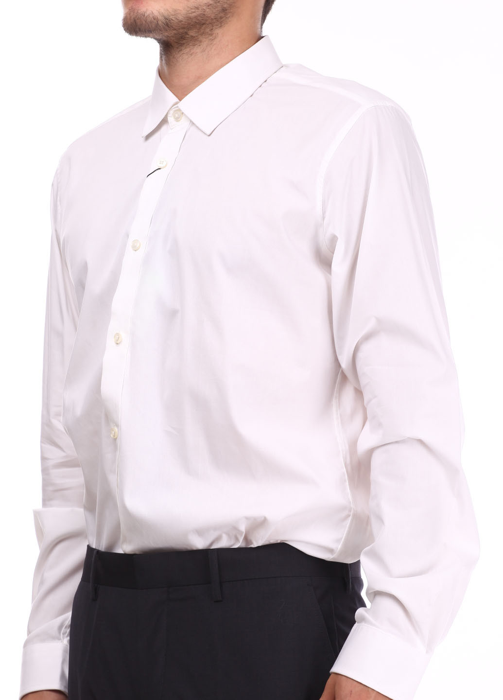 Белая кэжуал рубашка Matinique с длинным рукавом
