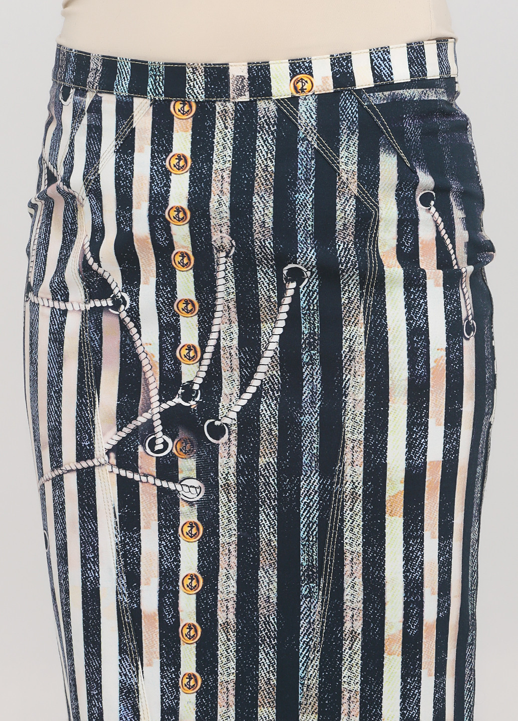 Разноцветная кэжуал в полоску юбка Angelo Marani