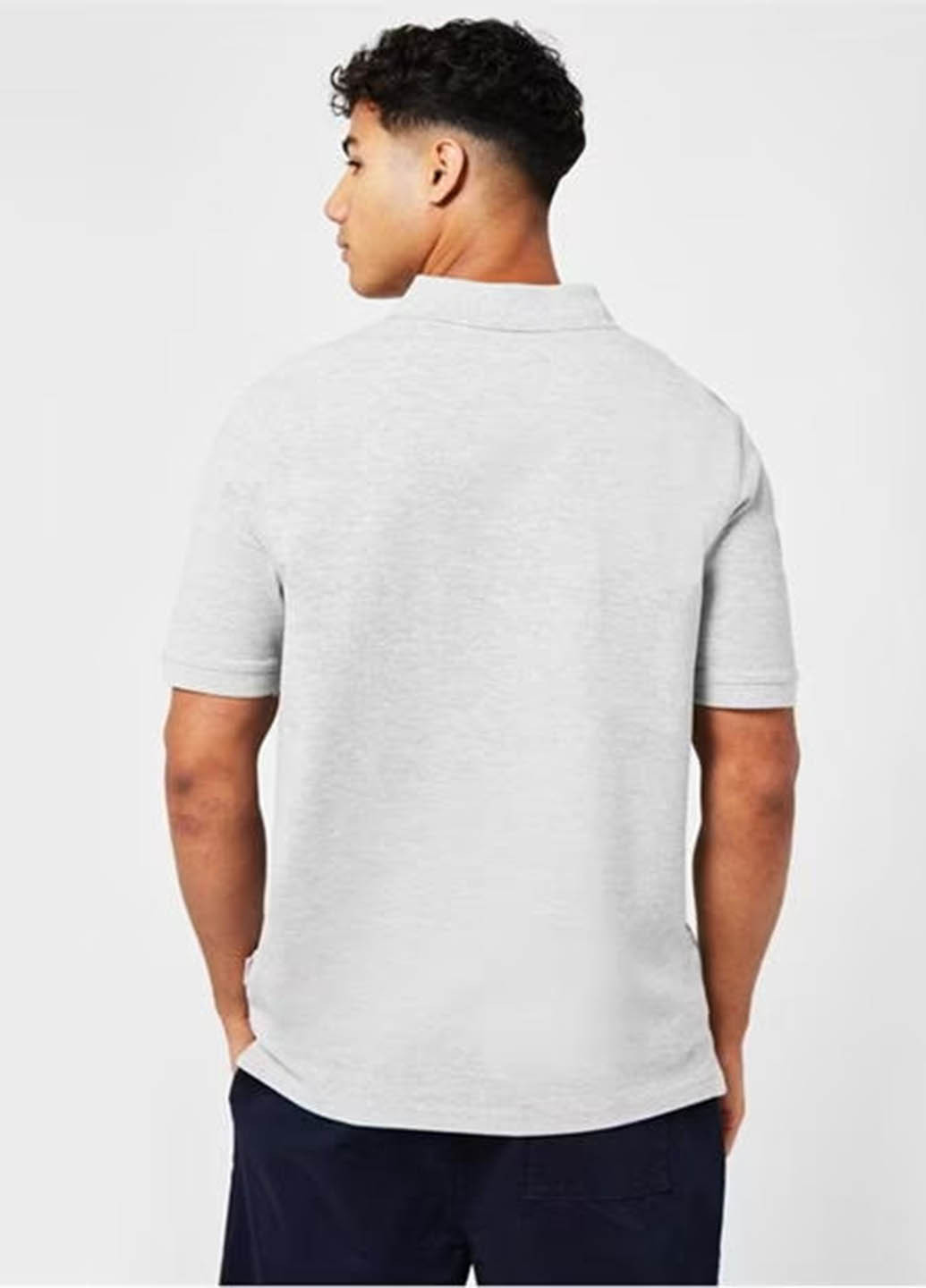 Светло-серая футболка-поло для мужчин Soulcal & Co меланжевая