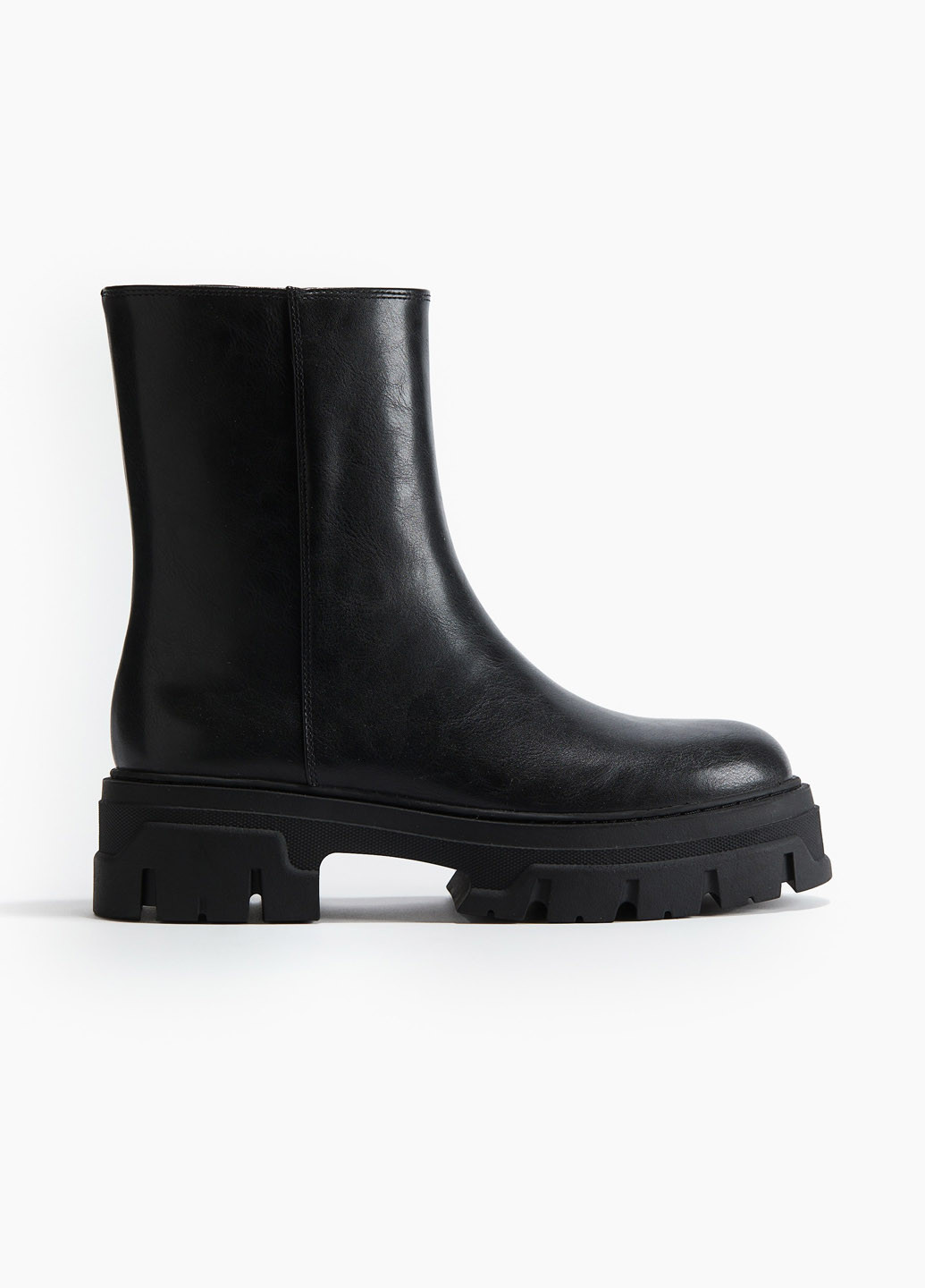 Осенние ботинки H&M на тракторной подошве из искусственной кожи