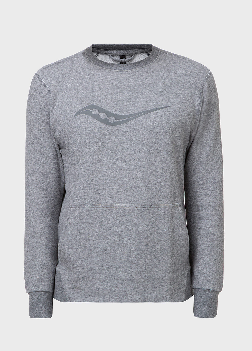 Свитшот Saucony - Приталенный крой логотип серый спортивный - (144335706)