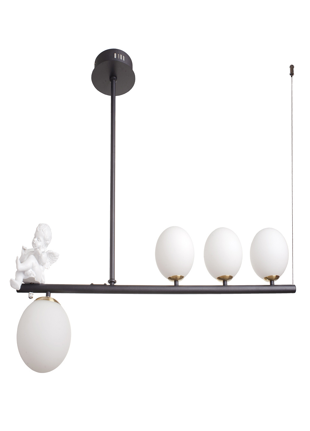 Оригинальная потолочная люстра на 4 лампочки BR-01 655S/3 G9 + 1 E27 BK Brille (251891771)