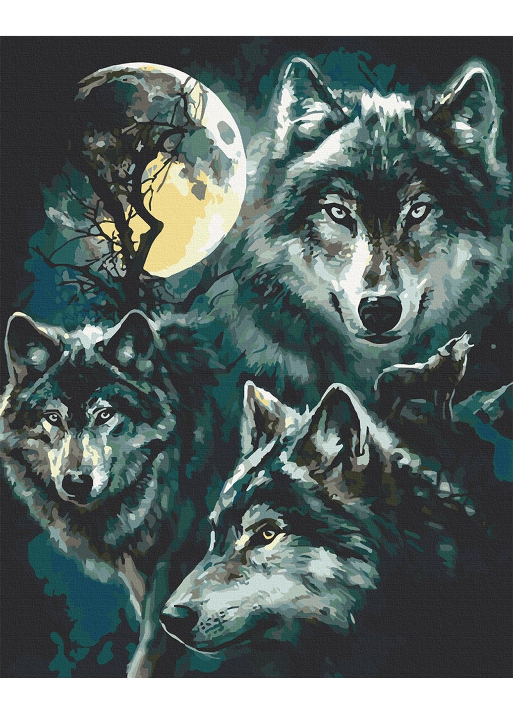 Картина за номерами "Сім'я вовків" 40х50 см 11640-AC Art Craft (236427763)