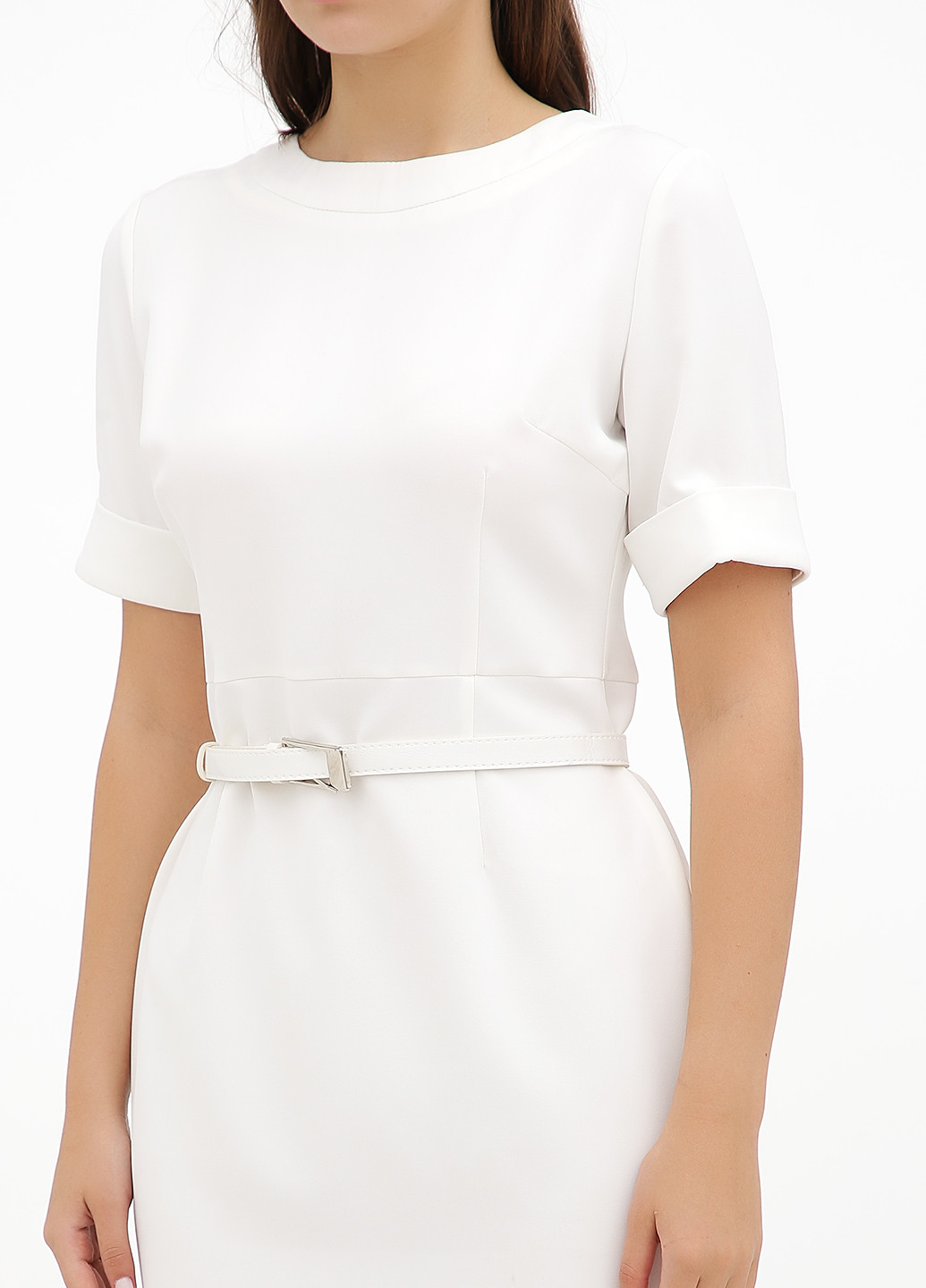 Білий кежуал плаття, сукня футляр Maurini однотонна
