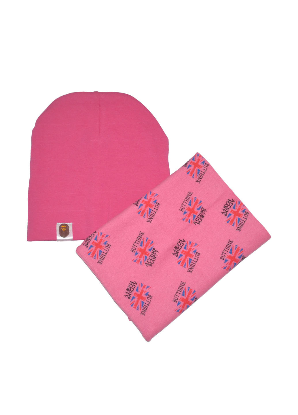 Розовый демисезонный комплект (шапка, шарф-снуд) Sweet Hats