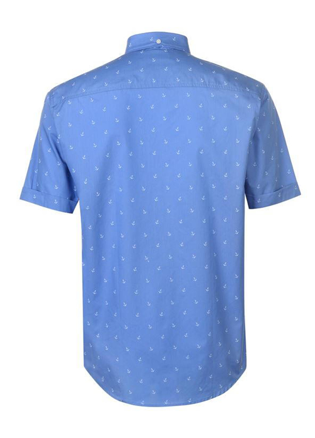 Темно-голубой кэжуал рубашка с рисунком Pierre Cardin с коротким рукавом