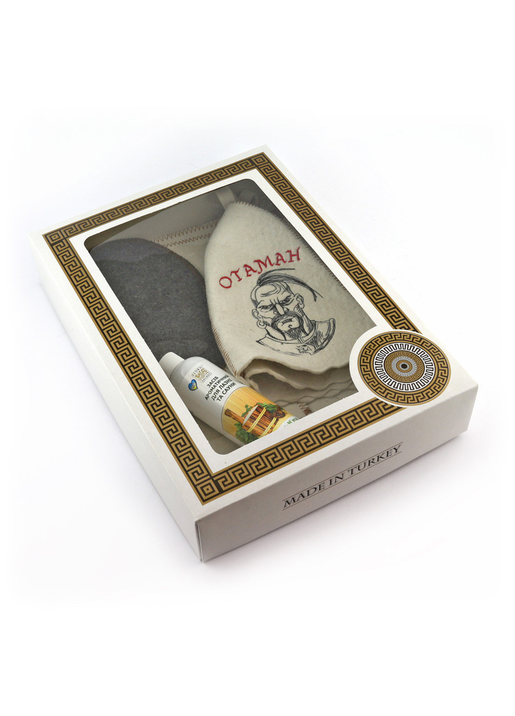 Подарунковий набір для сауни Отаман, 4 предмети Luxyart (252261720)