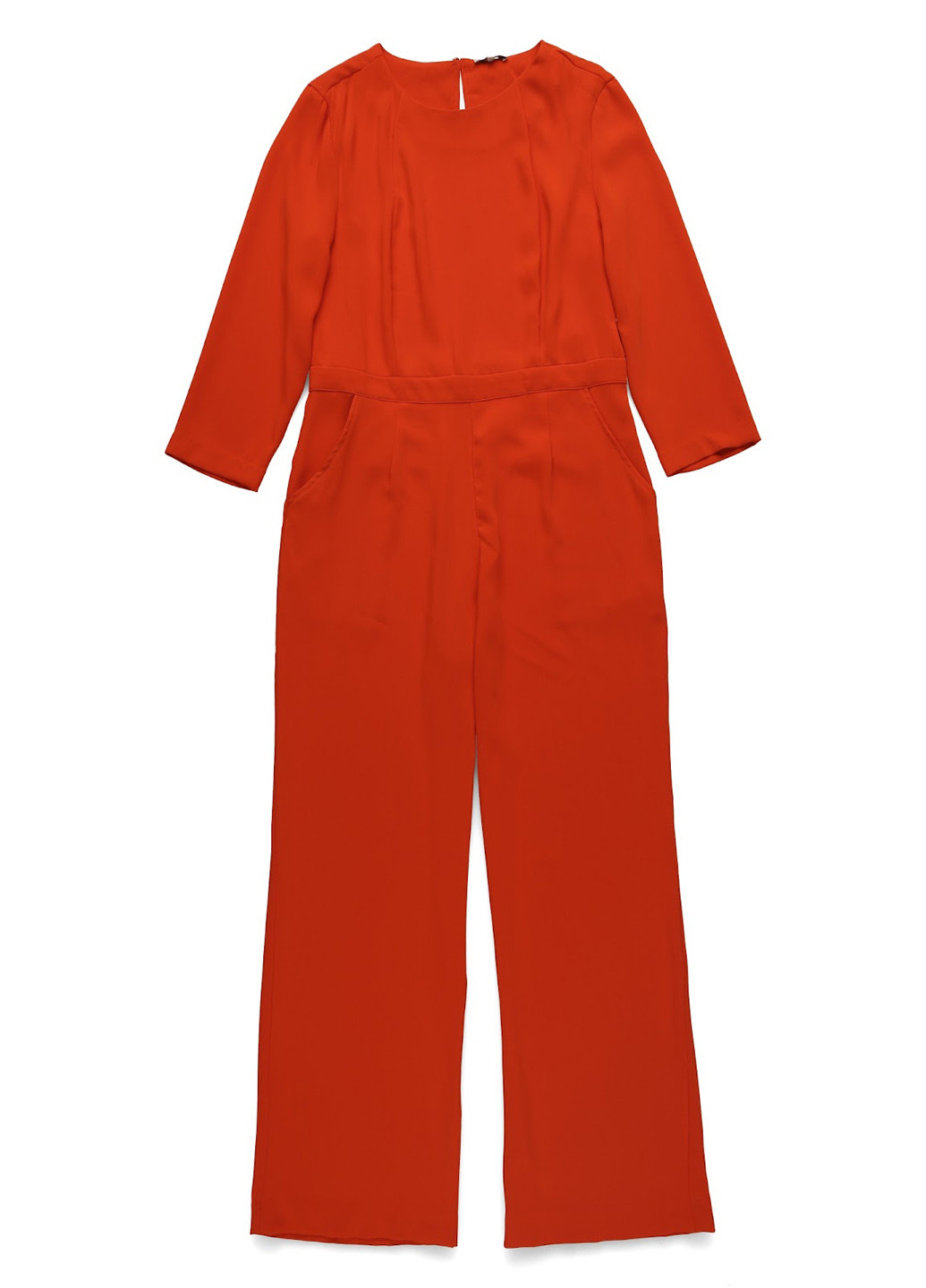 Комбинезон Kiomi комбинезон-брюки однотонный оранжевый кэжуал полиэстер