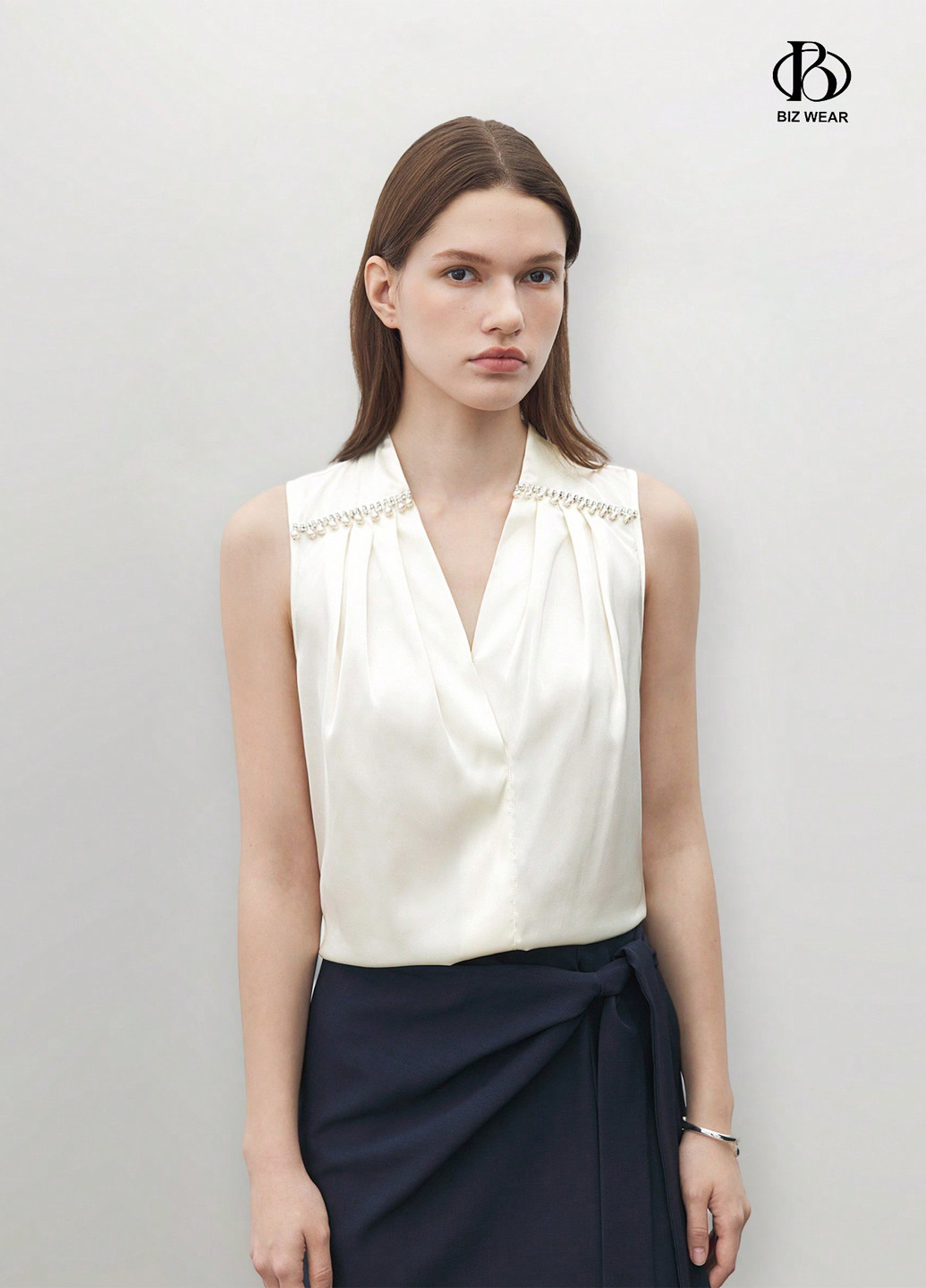 Айвори блуза SHEIN