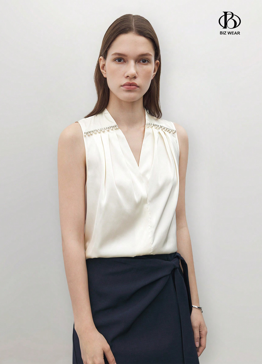 Айвори блуза SHEIN