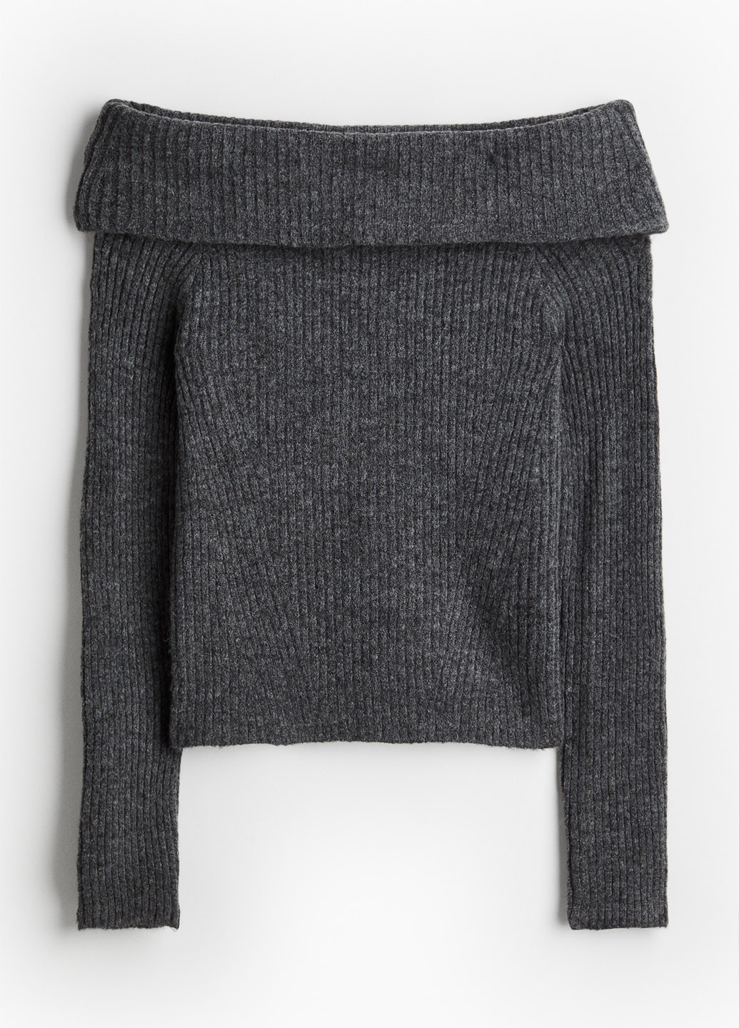 Темно-серый зимний свитер H&M