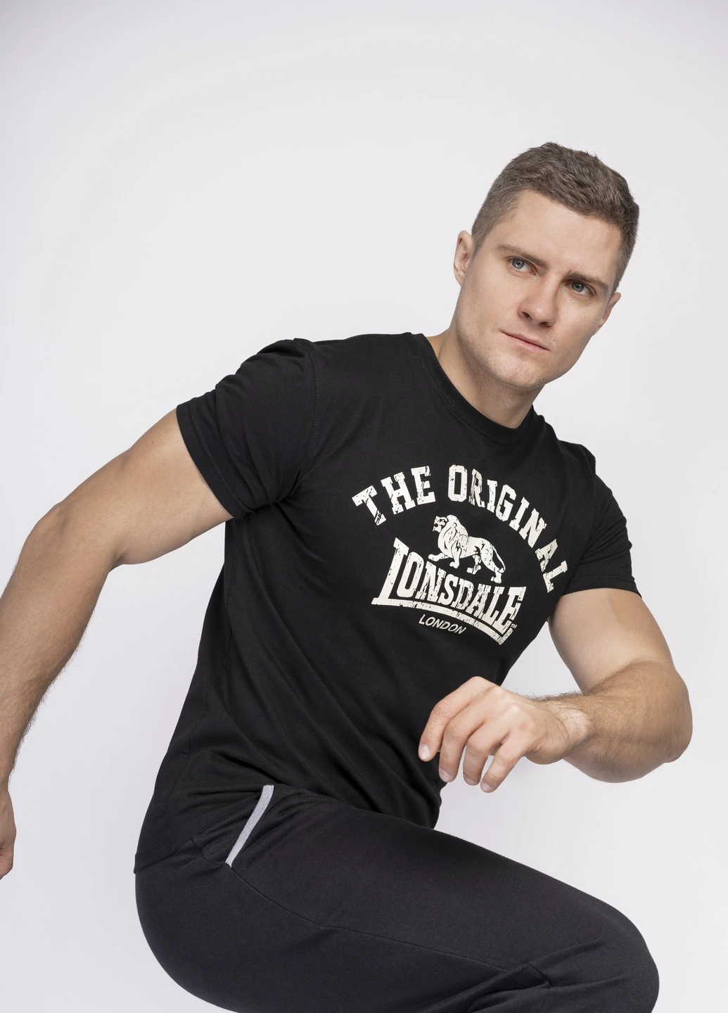 Чорна футболка Lonsdale ORIGINAL