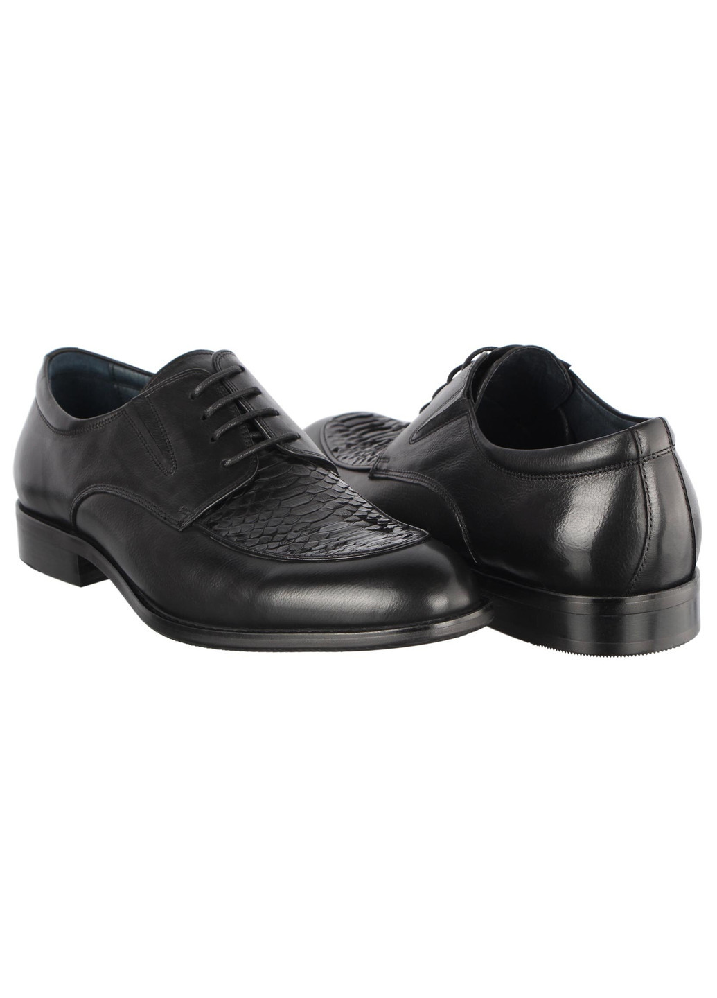 Черные мужские классические туфли 196402 Buts на шнурках