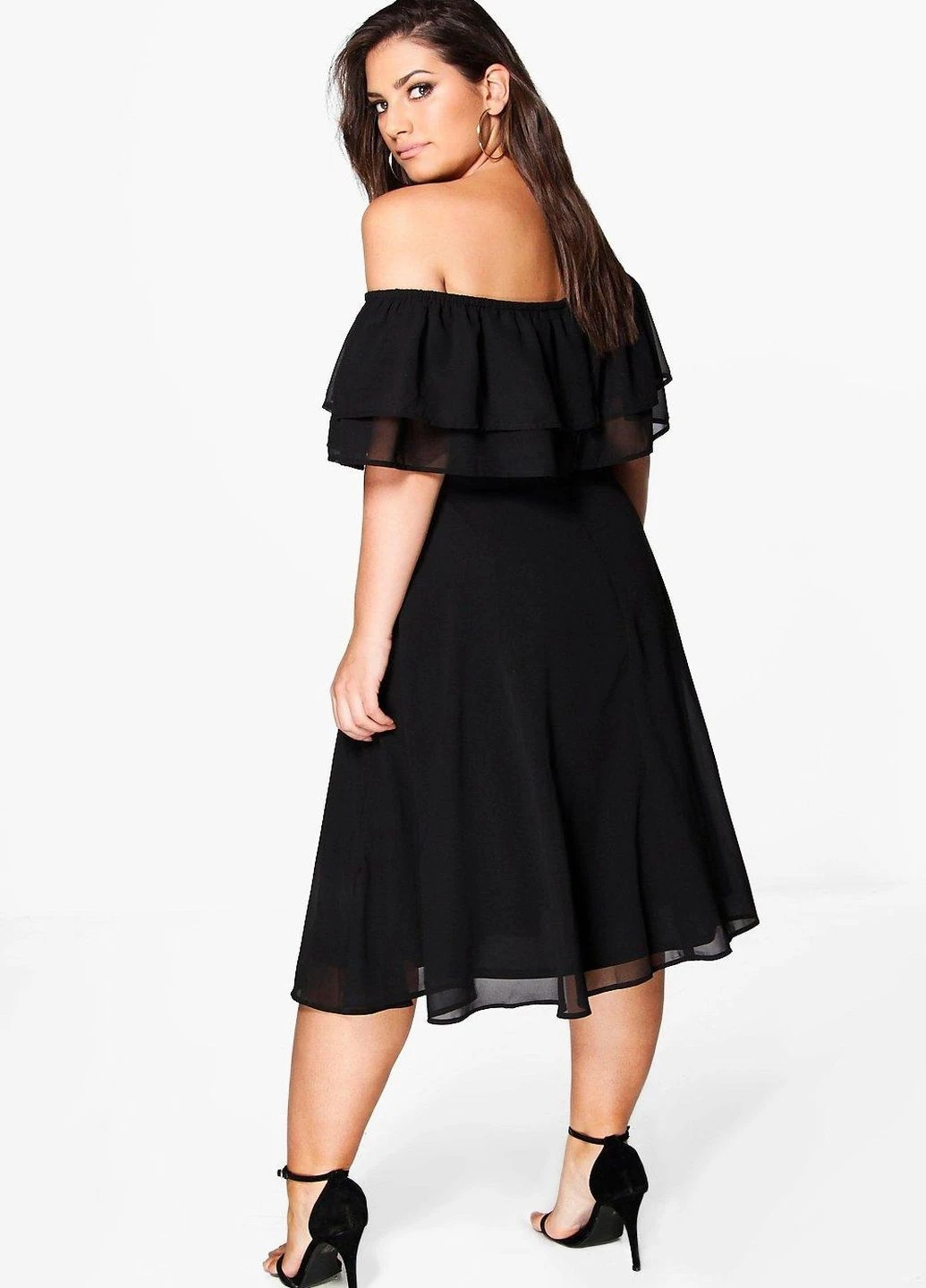 Черное кэжуал платье Boohoo однотонное