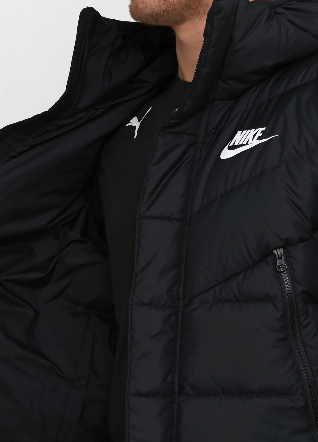 Чорний зимній Пуховик Nike