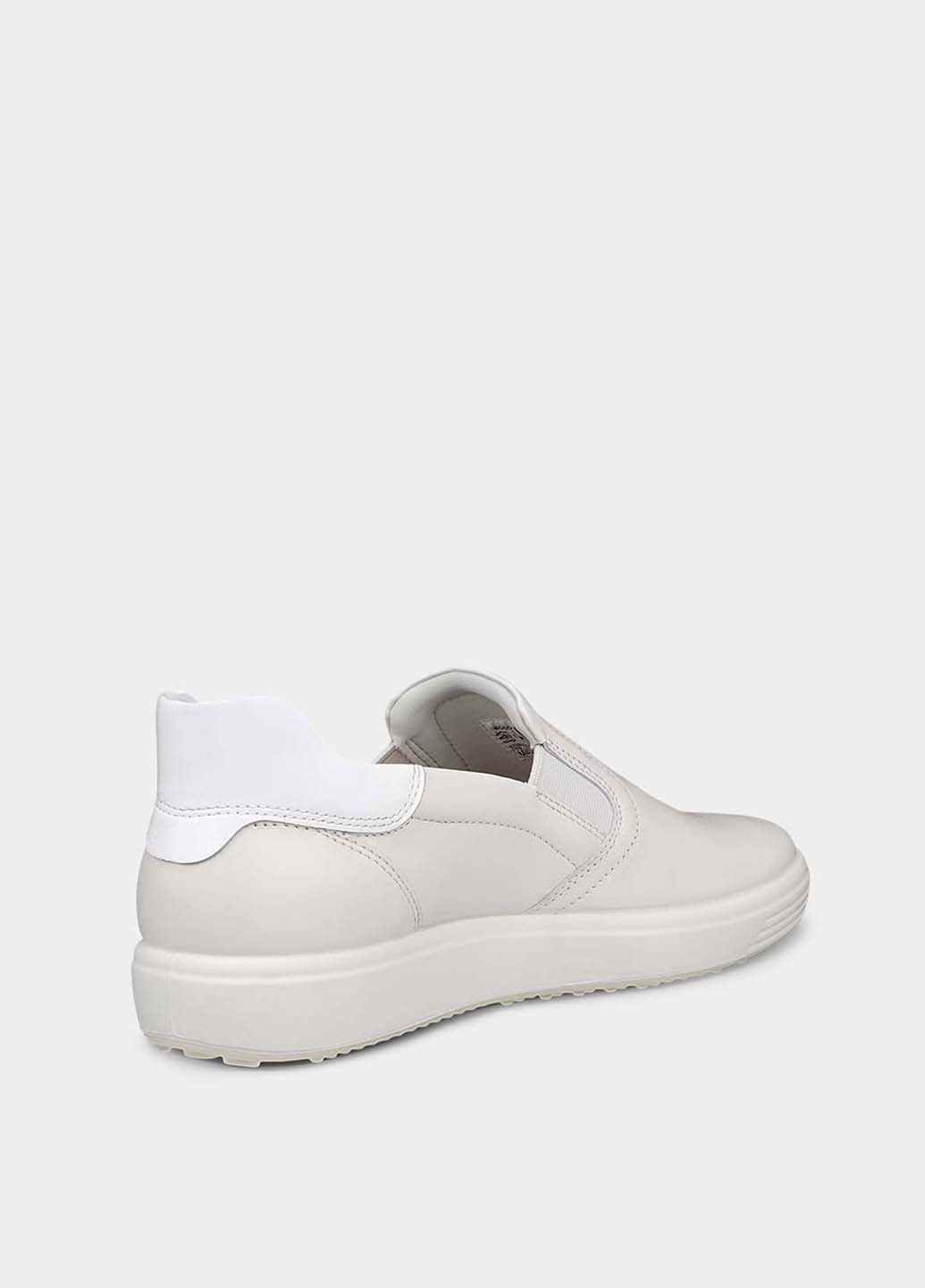 Белые слипоны Ecco с тиснением однотонные