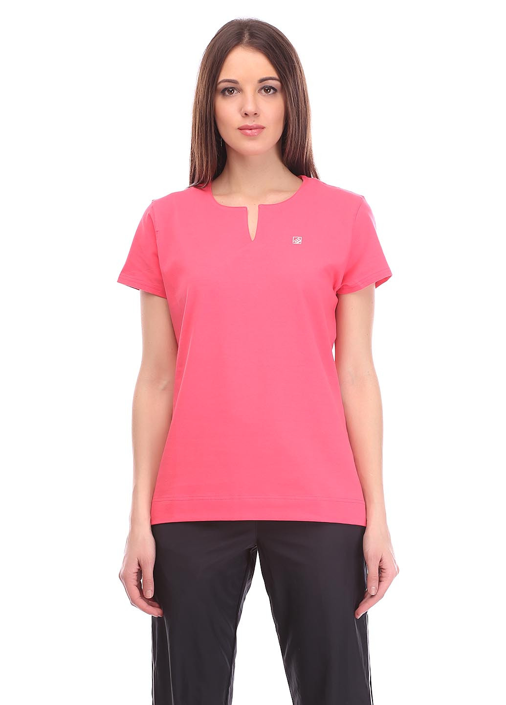 Розовая летняя футболка с коротким рукавом Rucanor