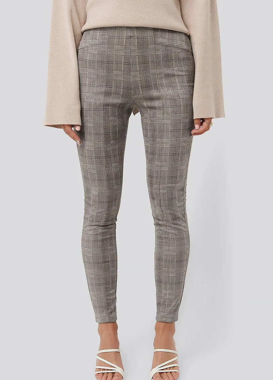 Коричневые демисезонные леггинсы NA-KD