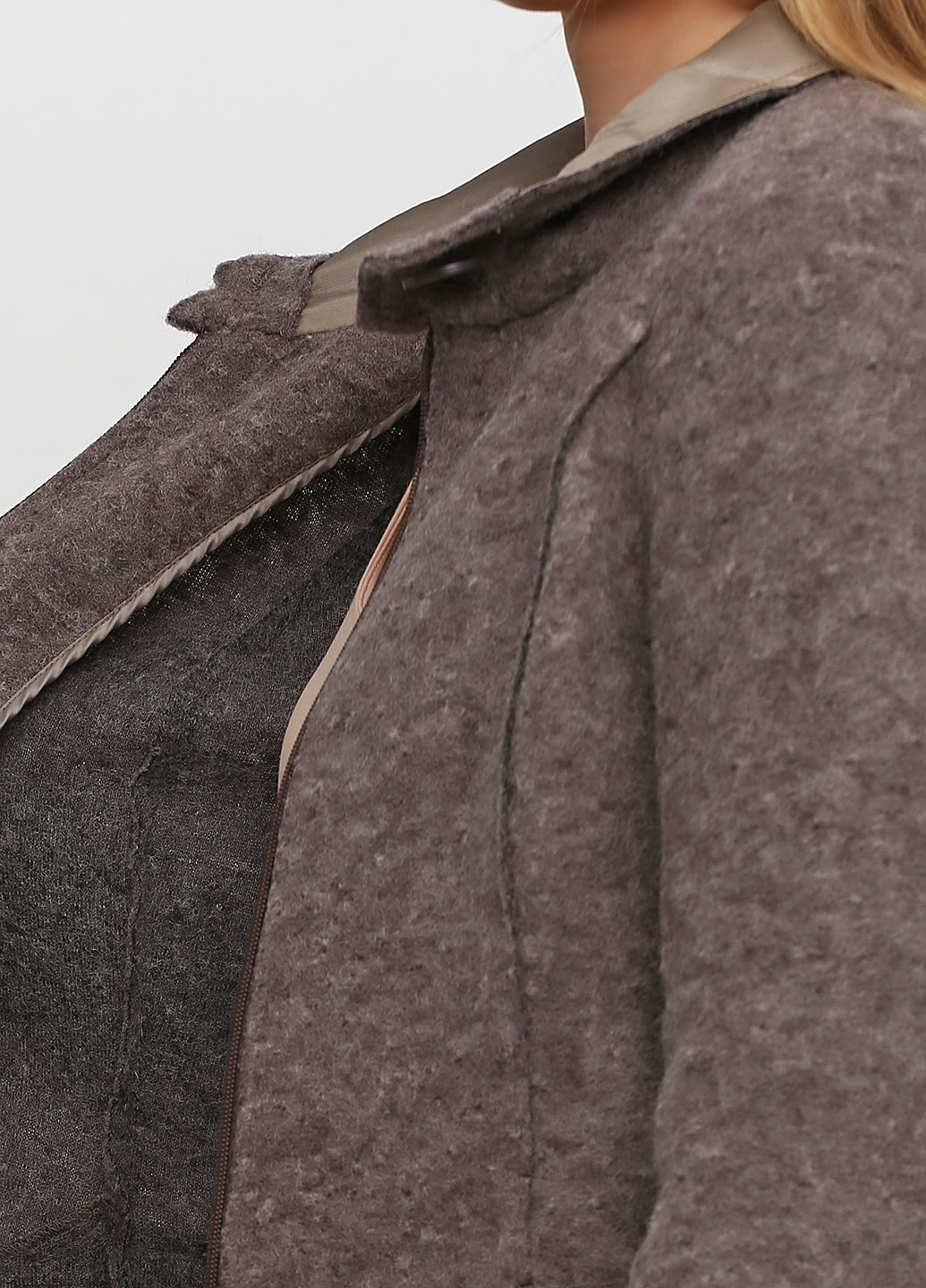 Серо-коричневое демисезонное Пальто однобортное B.C. Best Connections