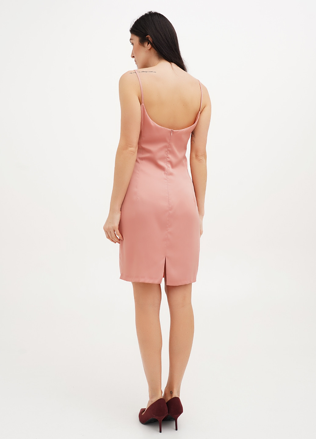 Пудрова коктейльна, кежуал сукня сукня-комбінація Vicolo однотонна