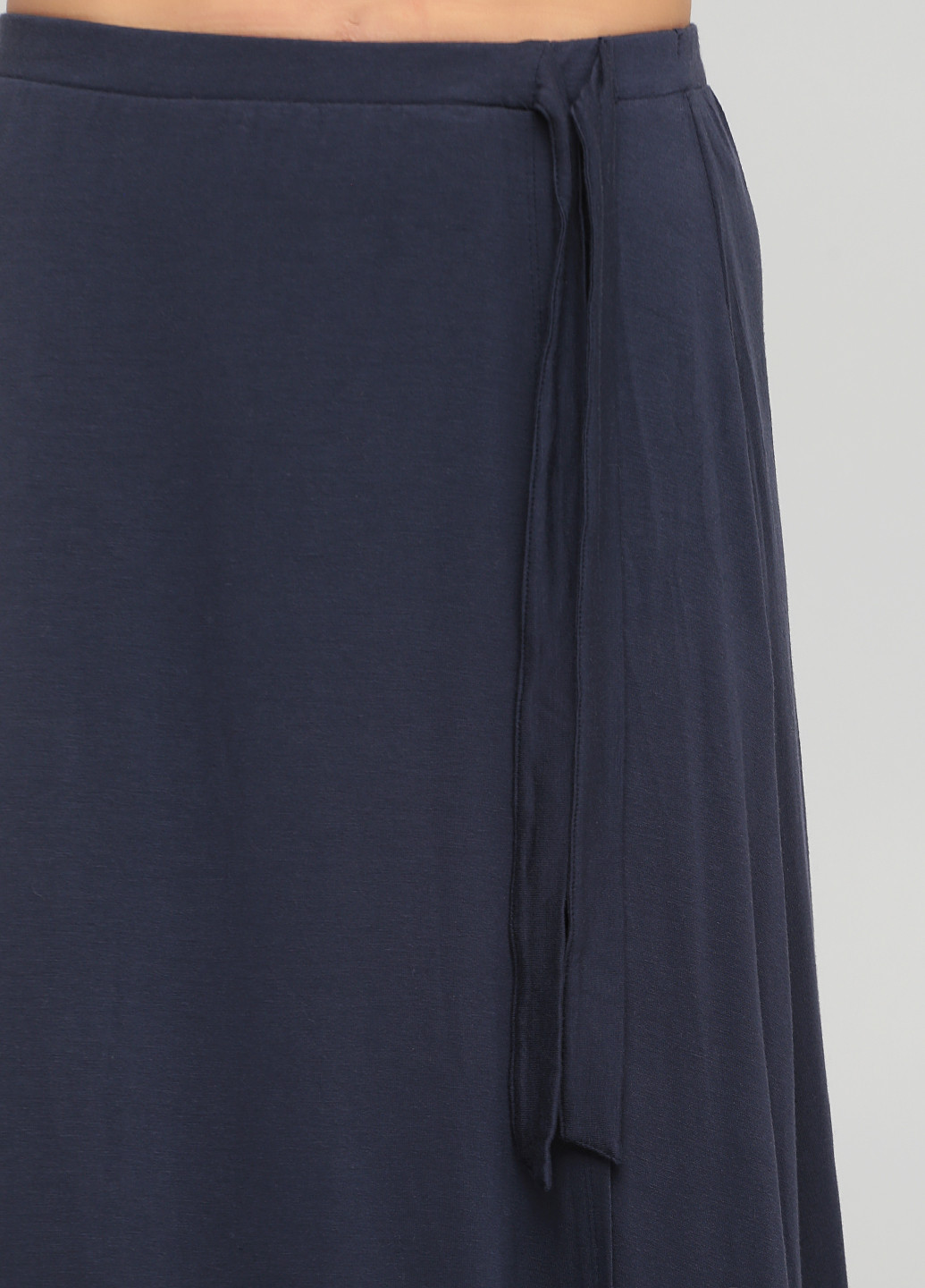 Темно-синяя кэжуал однотонная юбка Garnet Hill клешированная
