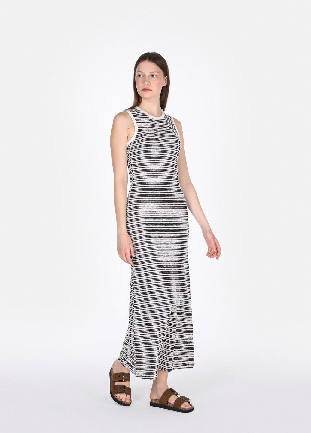 Темно-синя кежуал сукня сукня-майка Colin's в смужку