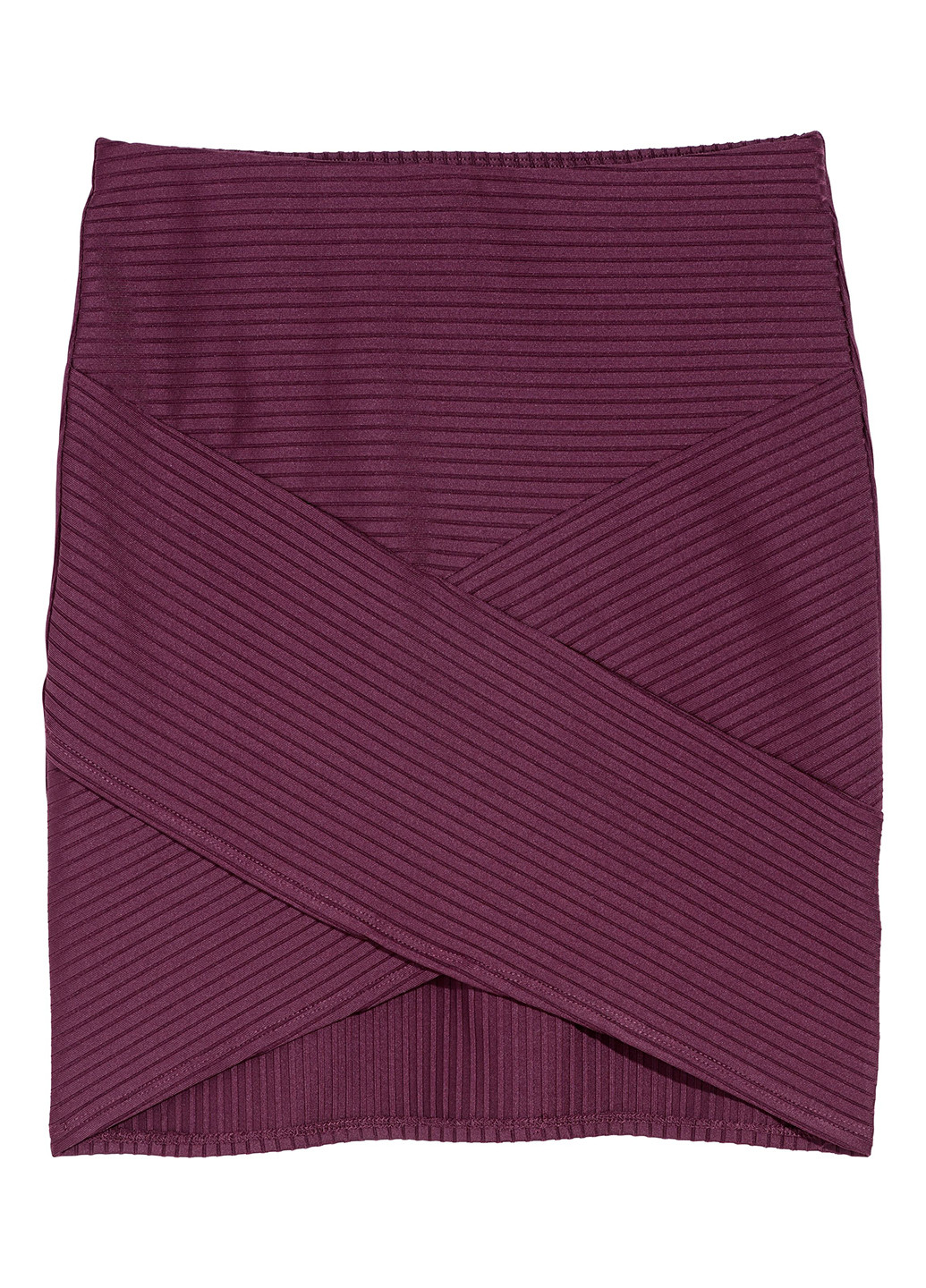 Бордовая кэжуал однотонная юбка H&M карандаш