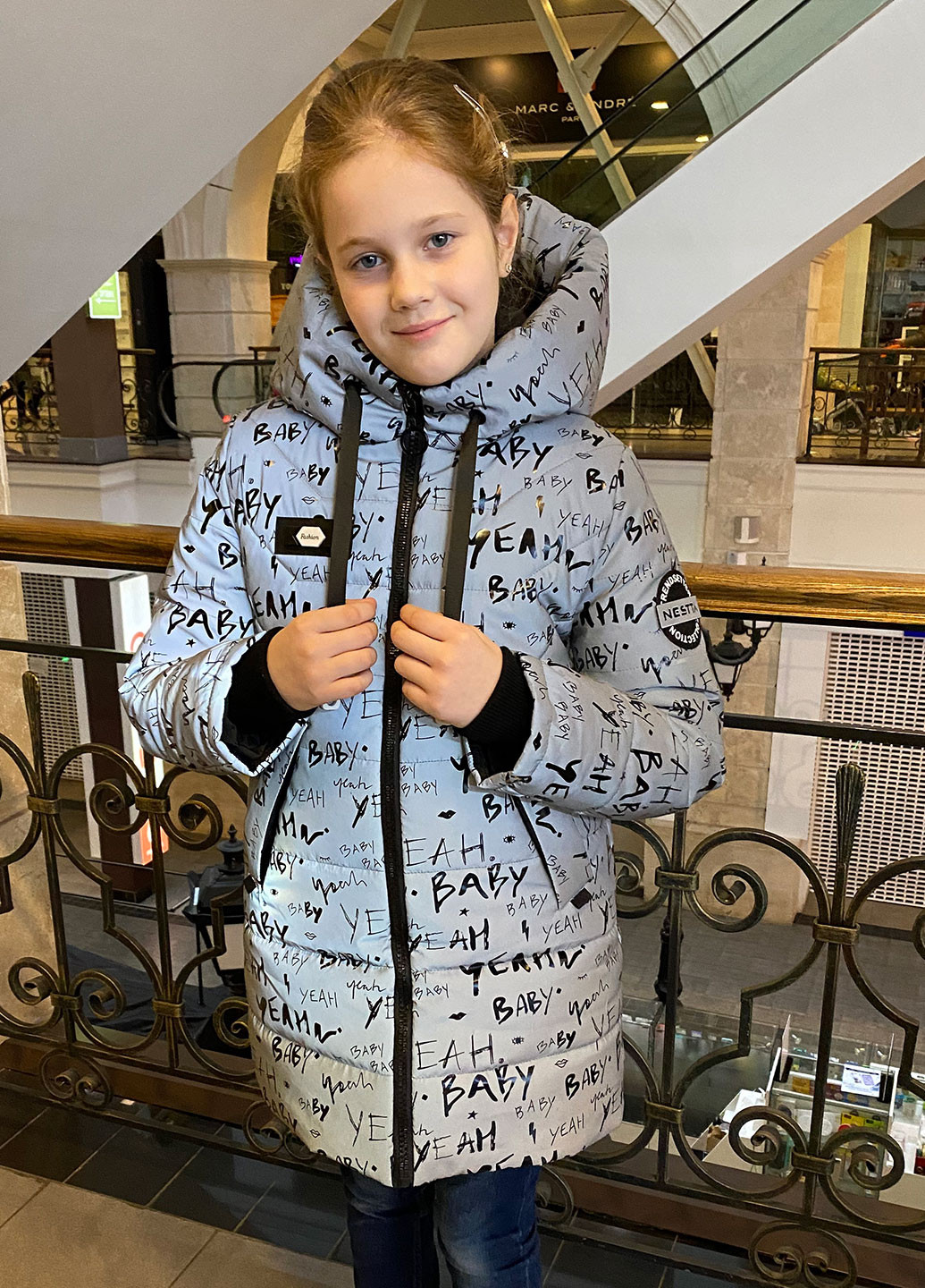 Світло-сіра зимня зимняя светоотражающая куртка Tiaren Lux