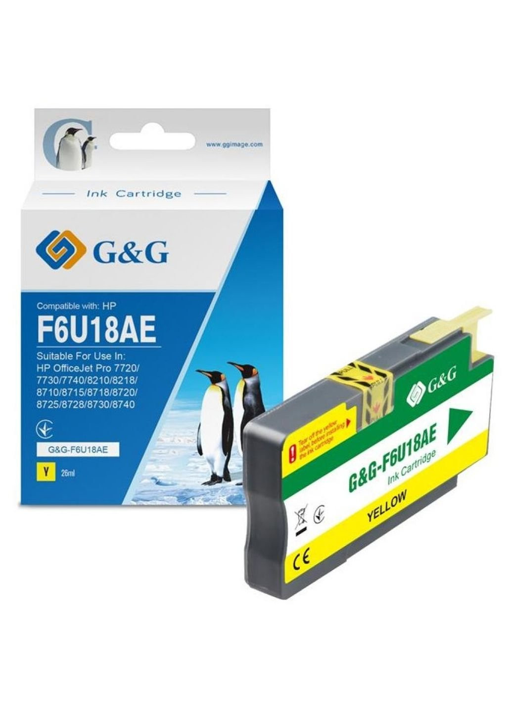 Картридж G & G (G & G-F6U18AE) G&G hp no.953xl yellow 1.6k (247615126)
