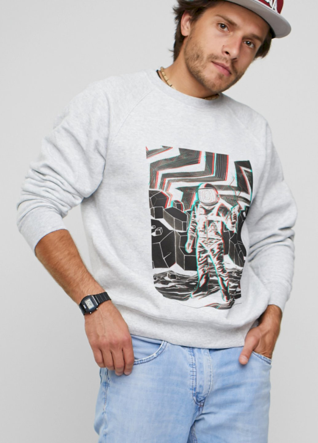 Серый свитшот мужской YAPPI (198688714)