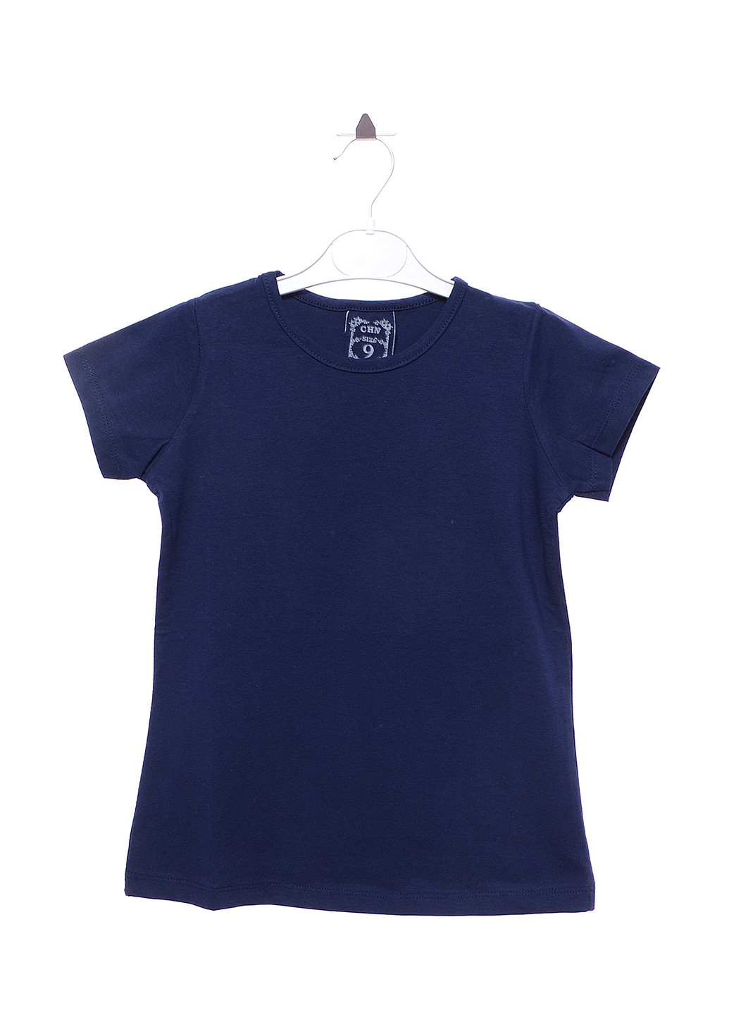 Темно-синяя летняя футболка с коротким рукавом CHN