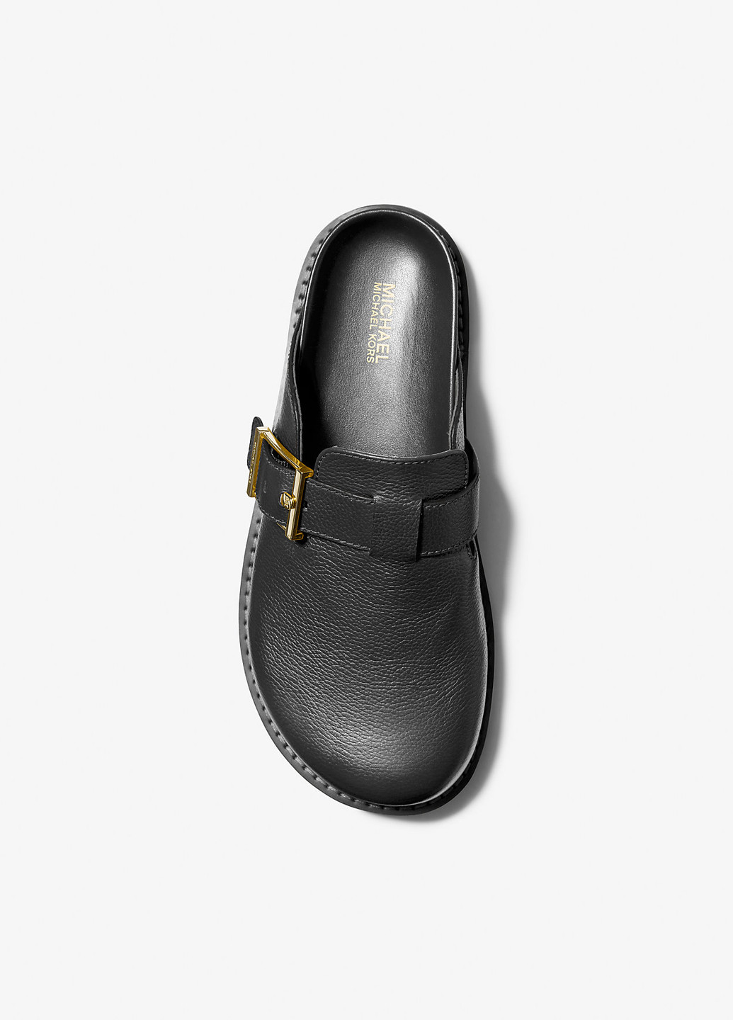 Черные сабо Michael Kors без каблука с пряжкой