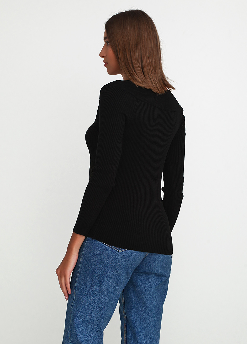 Черный демисезонный пуловер пуловер Akdeniz