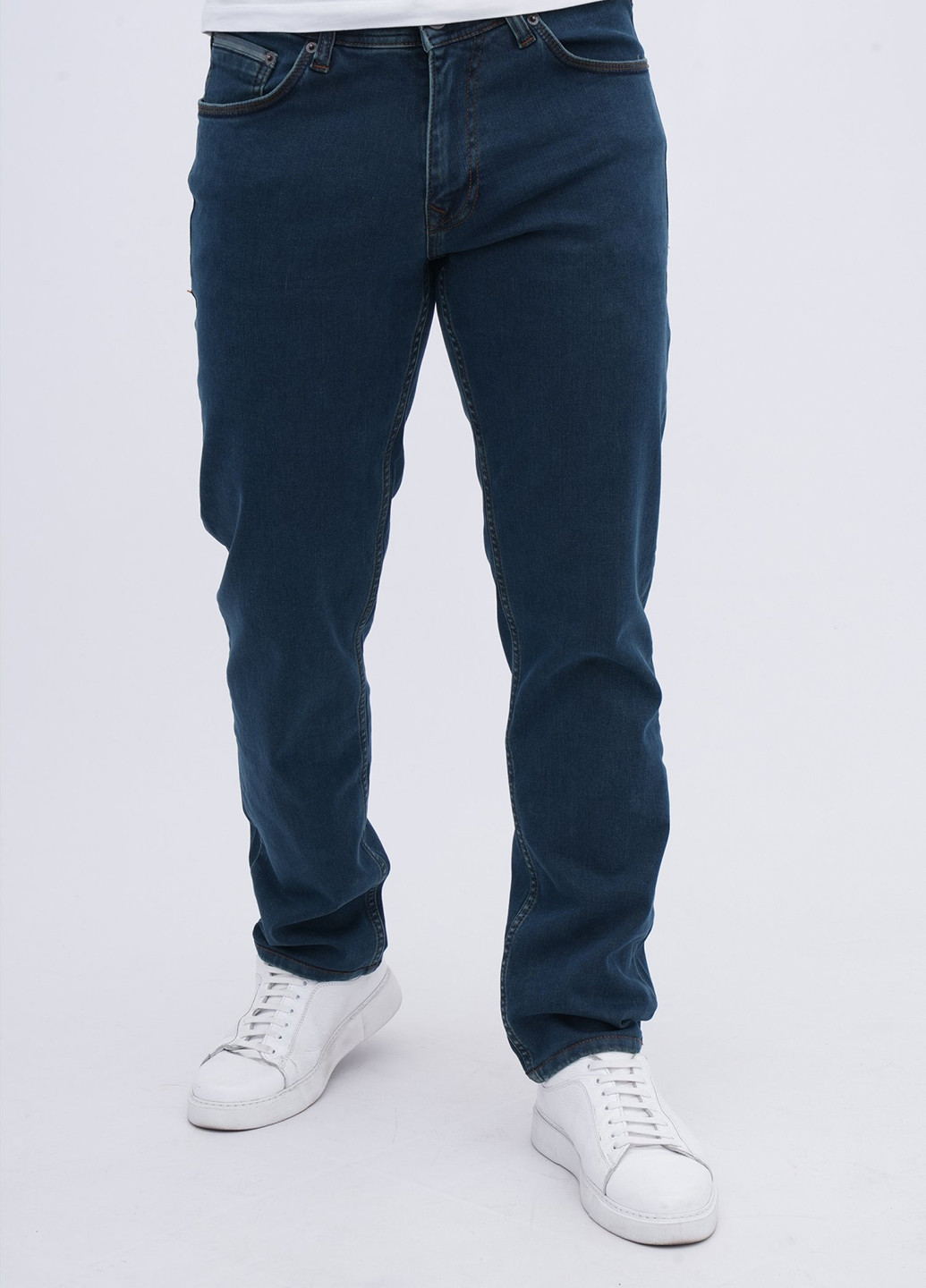 Морской волны демисезонные слим джинсы Trend Collection