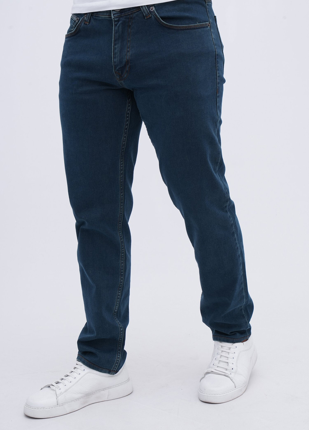 Морской волны демисезонные слим джинсы Trend Collection