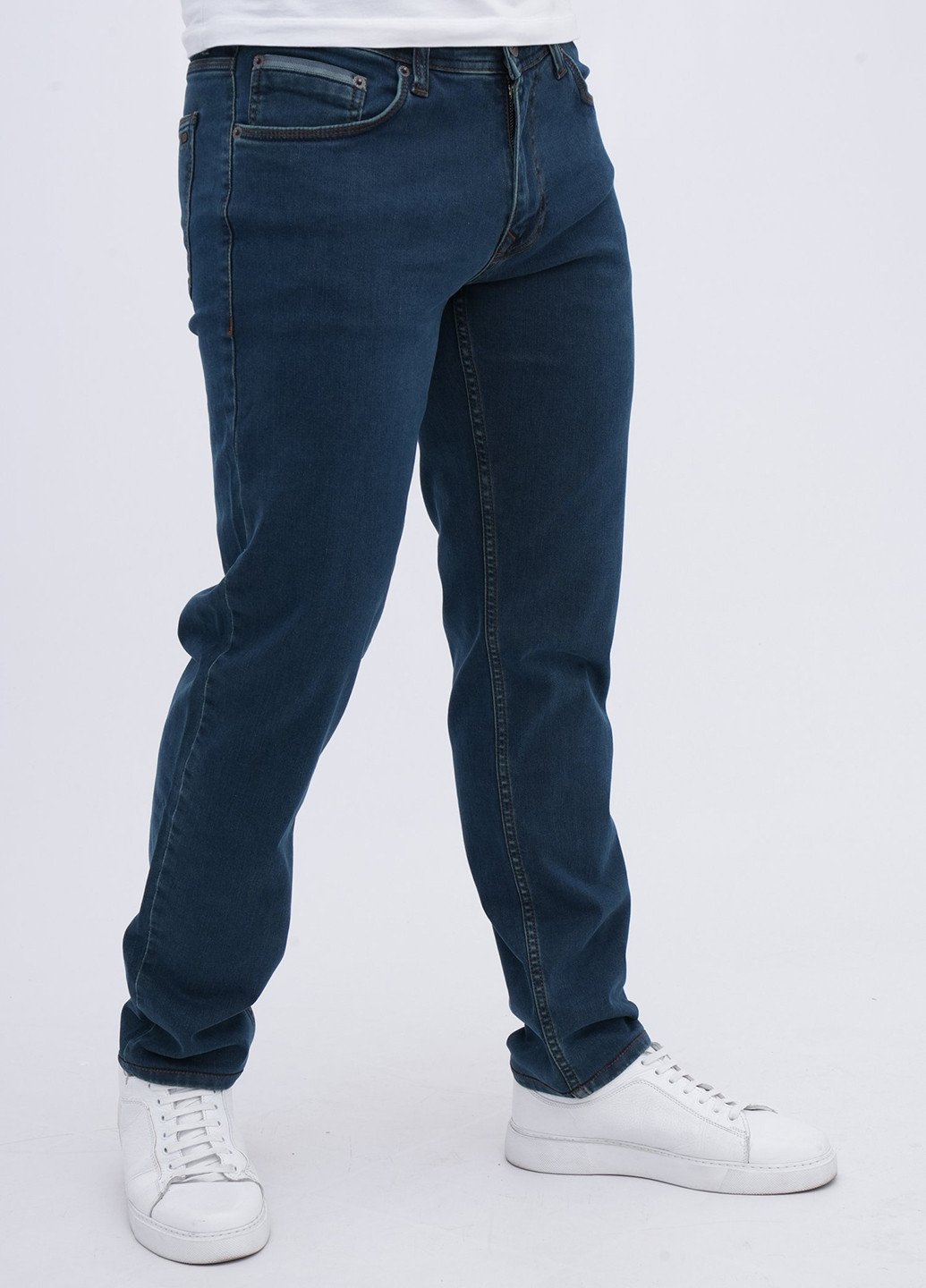 Морской волны демисезонные слим джинсы Trend Collection