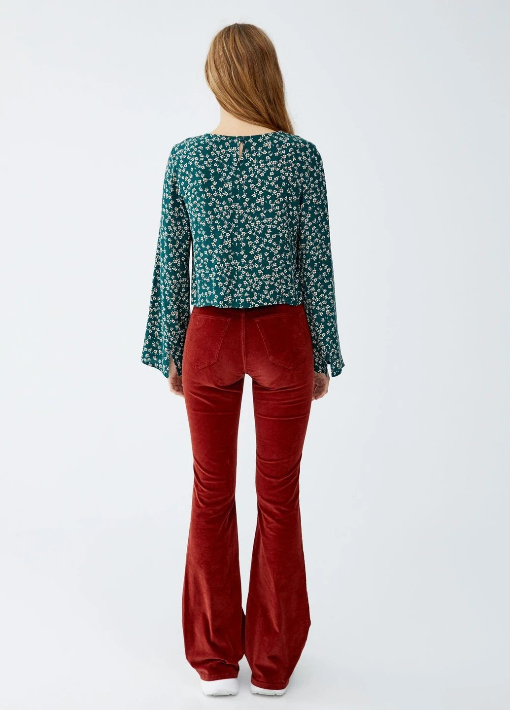 Зелёная блуза демисезон Pull & Bear