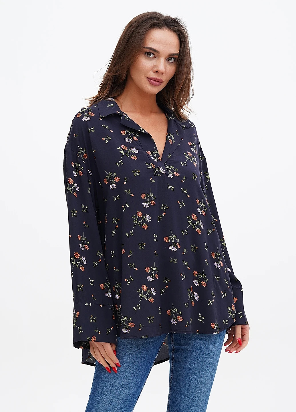 Тёмно-синяя блуза H&M