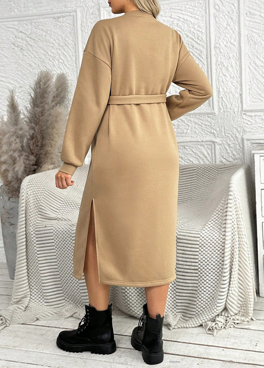 Пісочна кежуал сукня для вагітних SHEIN однотонна