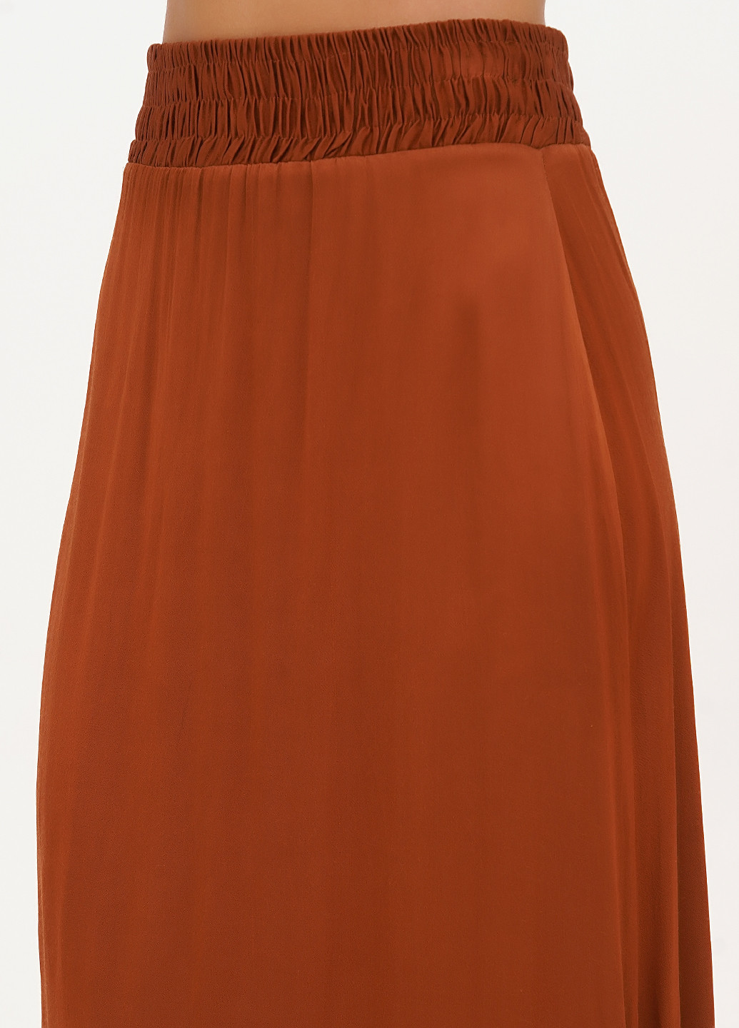 Коричневая кэжуал однотонная юбка Vicolo а-силуэта (трапеция)