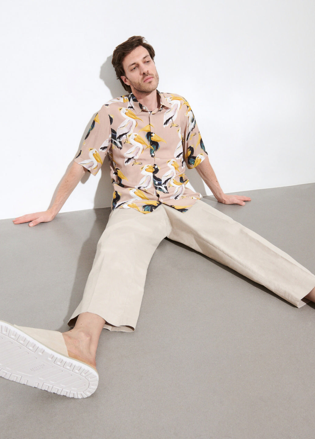 Песочные кэжуал летние прямые брюки Reserved