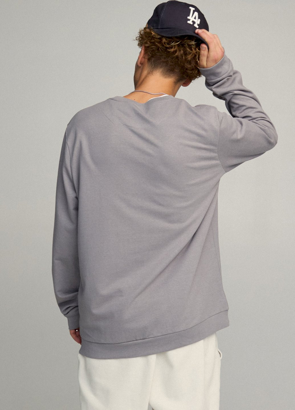 Сірий світшот чоловічий oversize /no flis/ YAPPI (252258552)