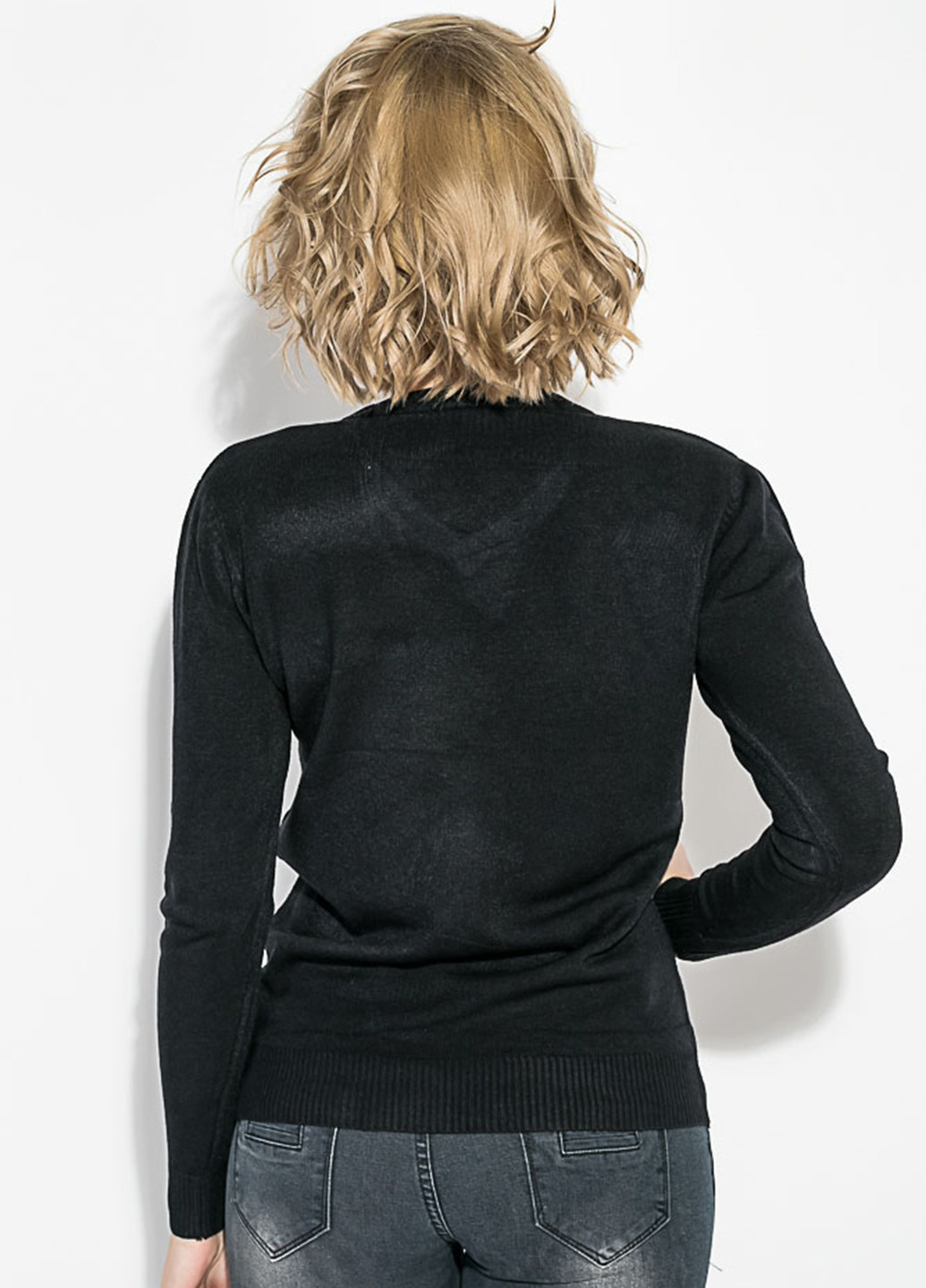 Черный демисезонный пуловер пуловер Time of Style