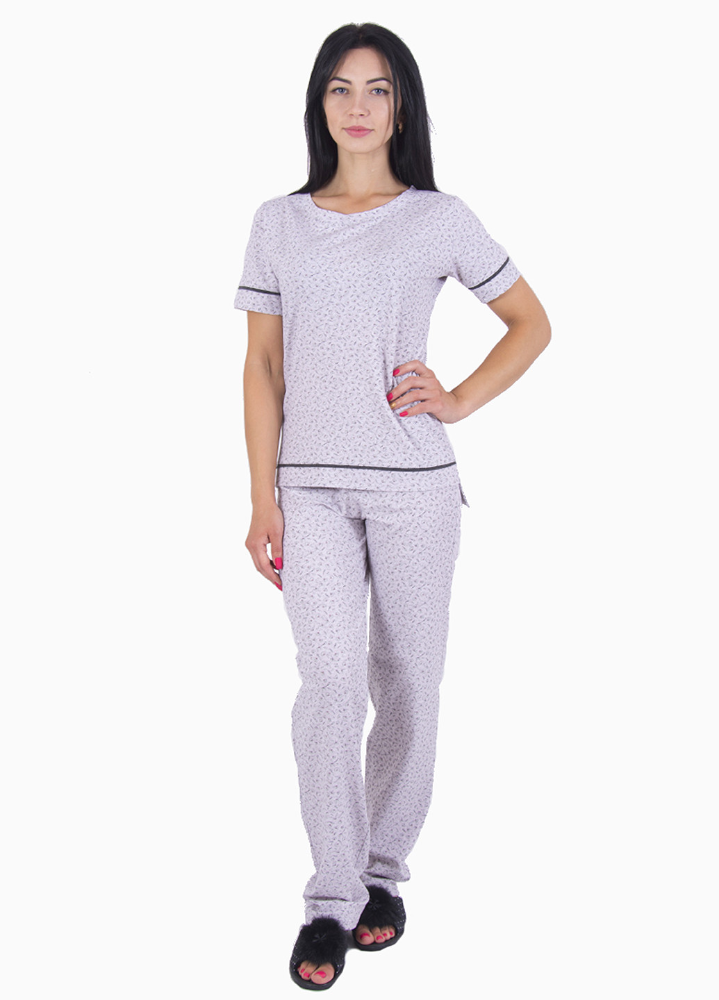 Светло-фиолетовая всесезон пижама (футболка, брюки) Barwa Garments