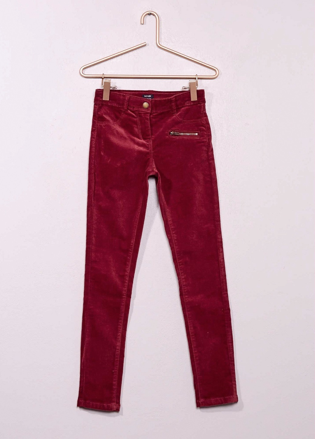 Темно-красные кэжуал демисезонные зауженные брюки Kiabi