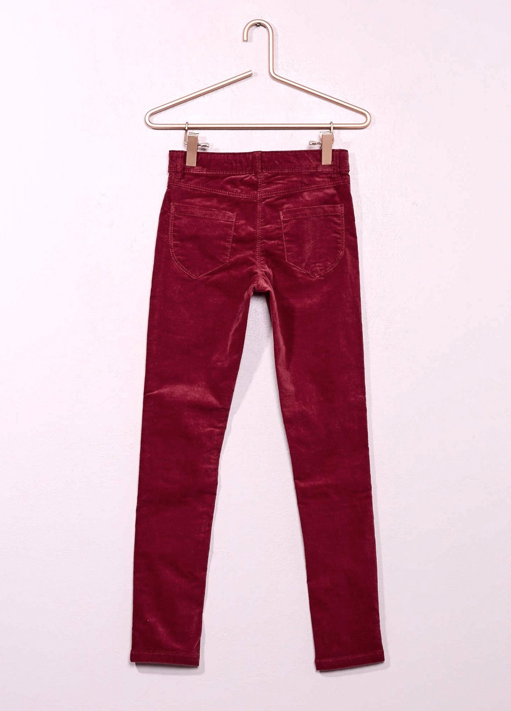 Темно-красные кэжуал демисезонные зауженные брюки Kiabi