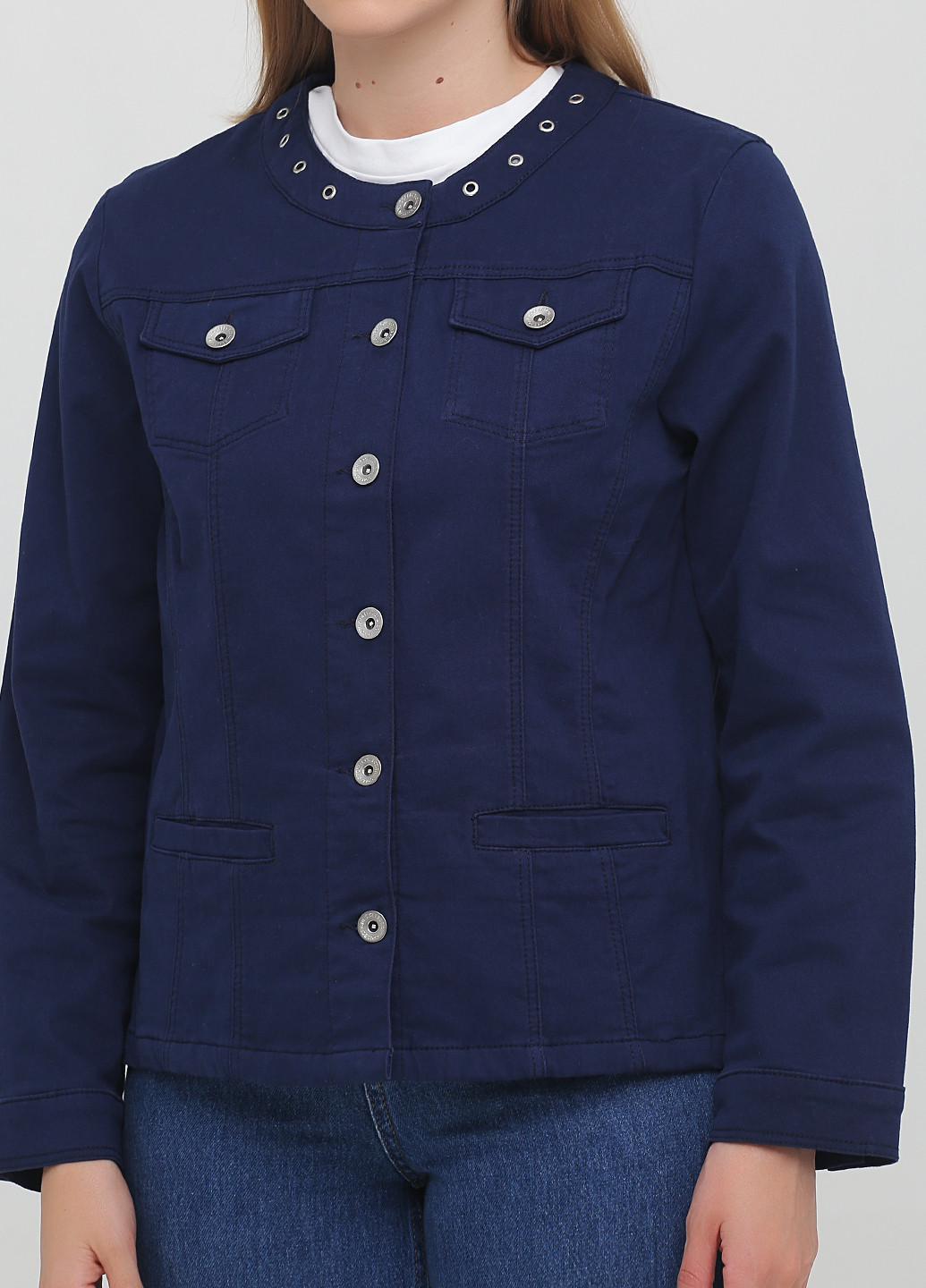 Темно-синяя демисезонная куртка Collection L