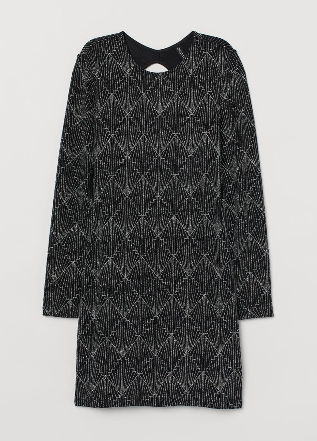 Чорна кежуал плаття, сукня H&M з геометричним візерунком